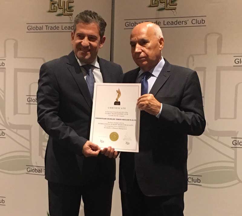 Διεθνές βραβείο ποιότητας για την Goodyear Dunlop Ελλάς